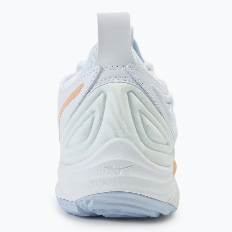 Încălțăminte de volei pentru femei Mizuno Wave Momentum 3 white/ navy peony/ peach parfait 6