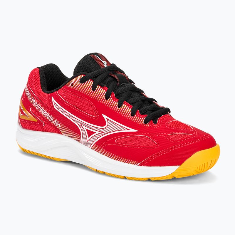 Încălțăminte de handbal pentru copii Mizuno Stealth Star 2 Jr radiant red/white/carrot curl