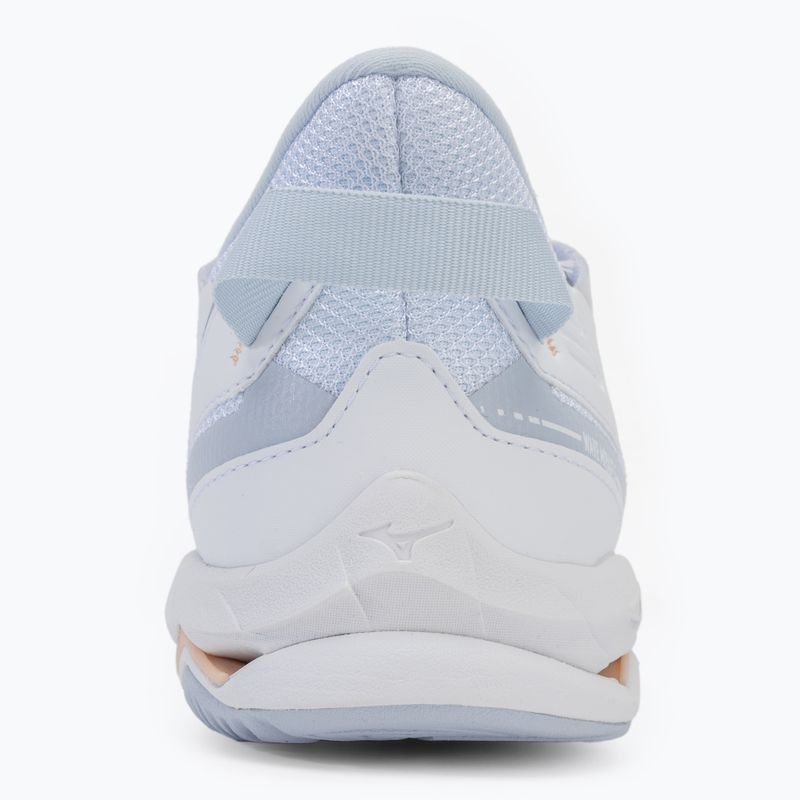 Încălțăminte de handbal pentru femei Mizuno Wave Mirage 5 white/navy peony/peach parfait 6