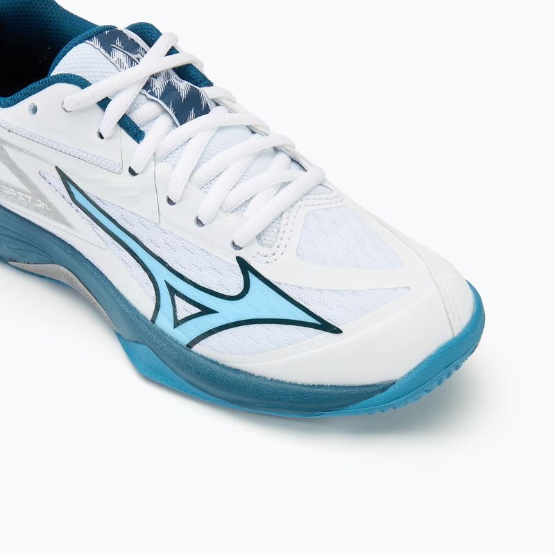 Încălțăminte de volei pentru copii Mizuno Lightning Star Z7 white/sailor blue/silver 7