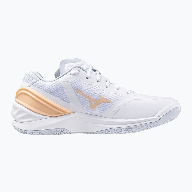 Încălțăminte de handbal pentru femei  Mizuno Wave Stealth Neo white/navy peony/peach parfait 2