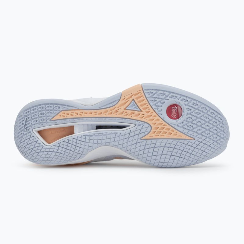 Încălțăminte de handbal pentru femei  Mizuno Wave Stealth Neo white/navy peony/peach parfait 4