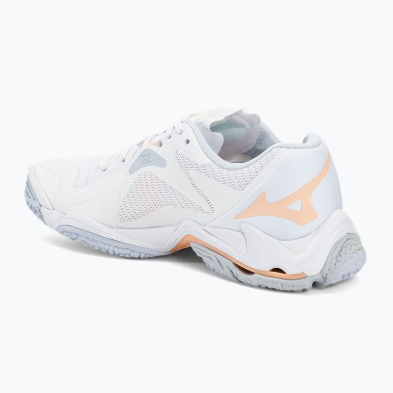 Încălțăminte de volei pentru femei Mizuno Wave Lightning Z8 white/navy peony/peach parfait 3