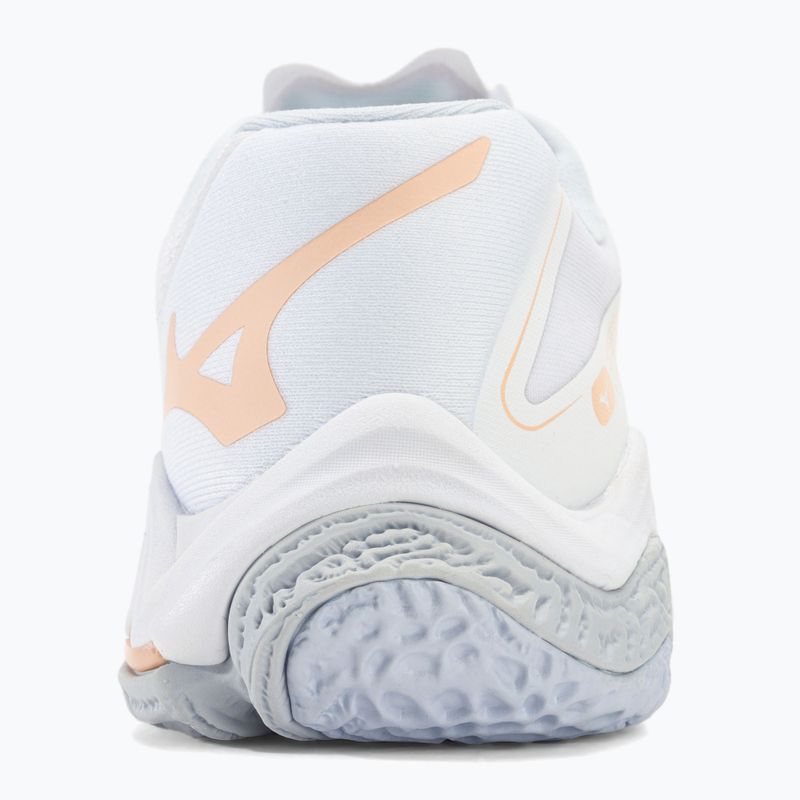 Încălțăminte de volei pentru femei Mizuno Wave Lightning Z8 white/navy peony/peach parfait 6