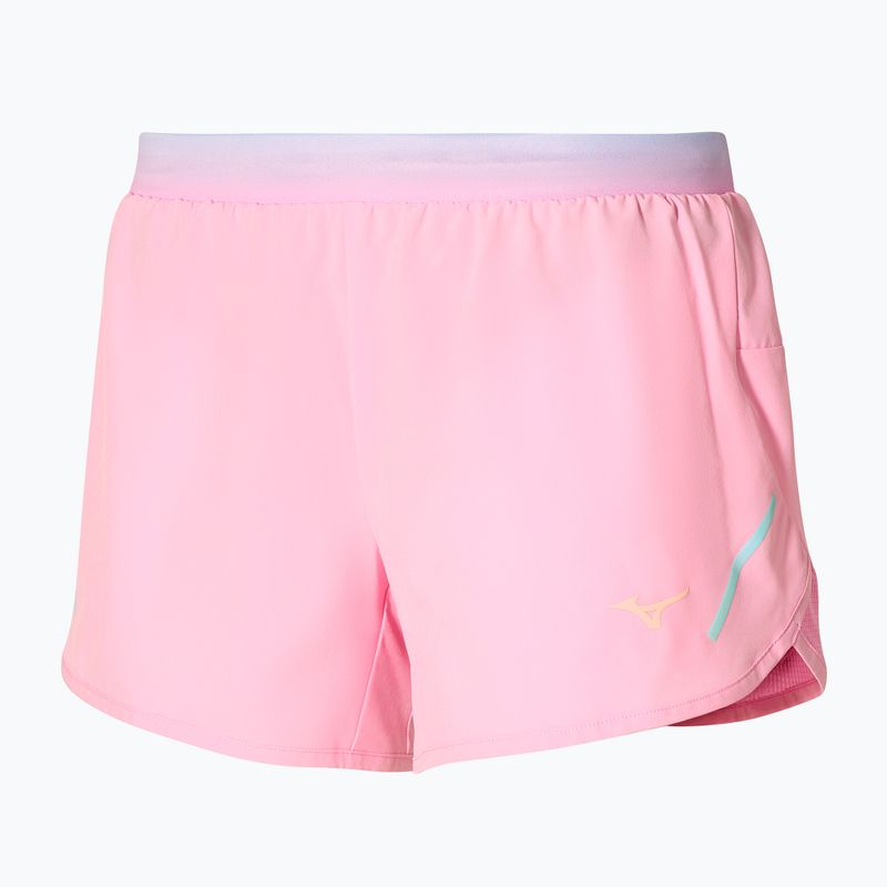 Pantaloni scurți de alergare pentru femei Mizuno Aero 4' lilac chiffon