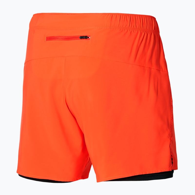 Pantaloni scurți de alergare pentru bărbați Mizuno Core 5.5 2in1 nasturtium 4