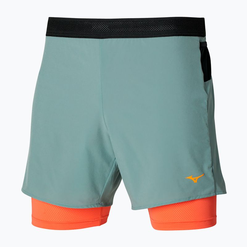 Pantaloni scurți de alergare pentru bărbați Mizuno ER 5.5 2in1 lead/nasturtium 3