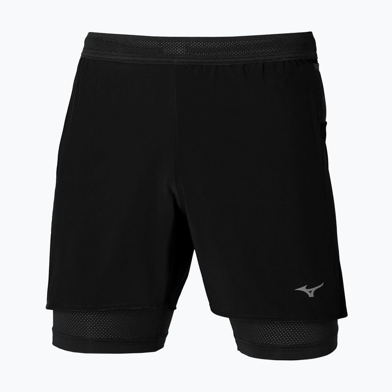 Pantaloni scurți de alergare pentru bărbați Mizuno ER 5.5" 2IN1 black
