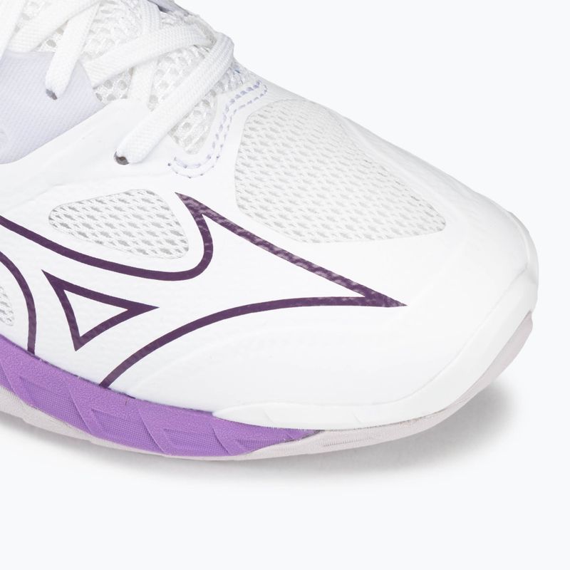 Încălțăminte de handbal pentru femei Mizuno Wave Mirage 5 white/patrician purple/quince 7