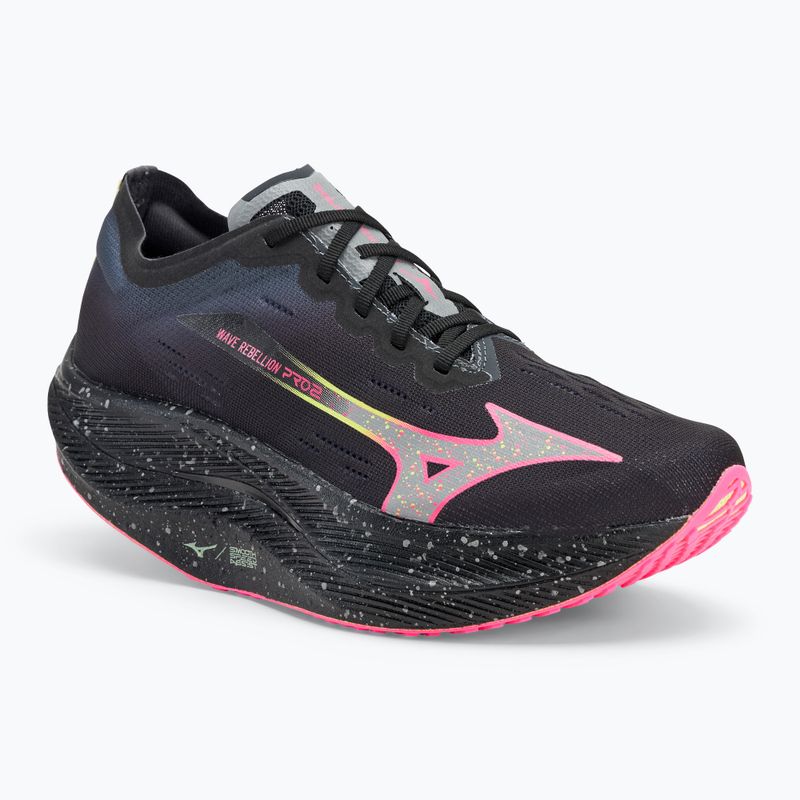 Încălțăminte de alergare pentru bărbați Mizuno Wave Rebellion Pro 2 black/silver/pink tetra