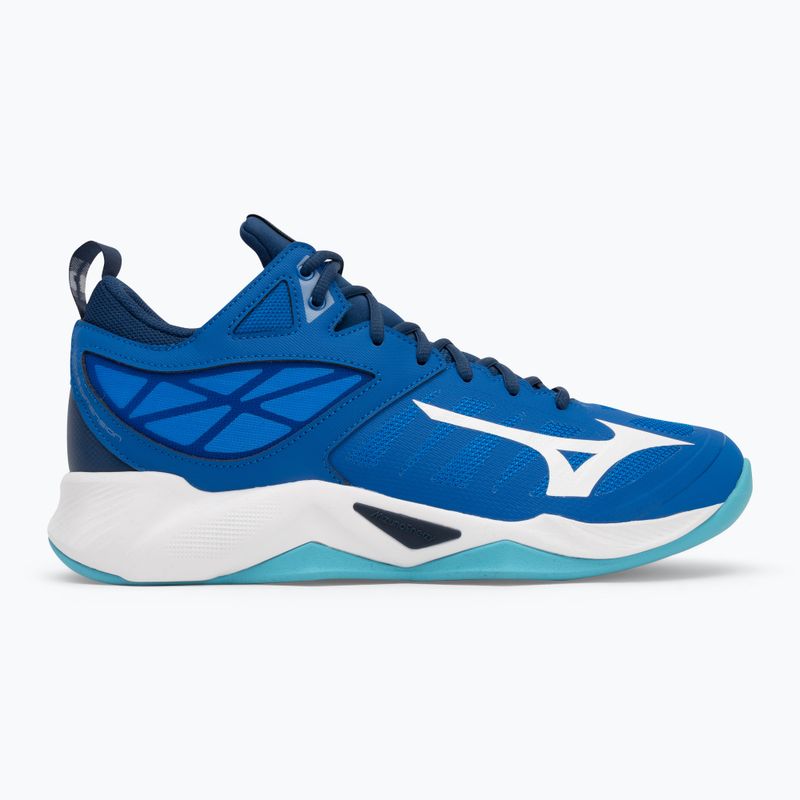 Încălțăminte de volei pentru femei Mizuno Wave Dimension Mid mugen blue/white/estate blue 2