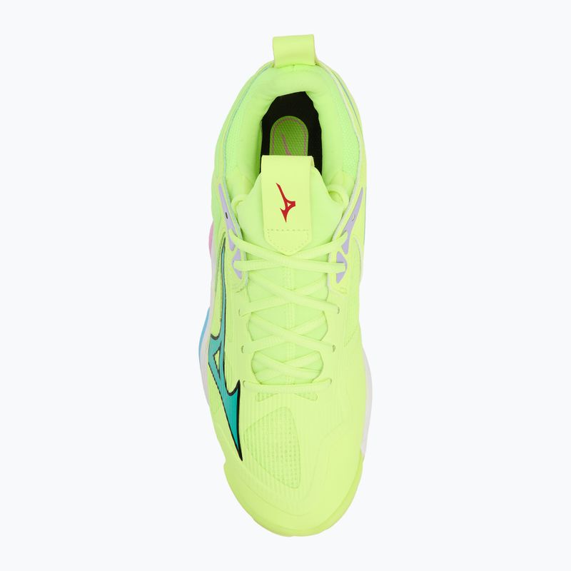 Încălțăminte de volei Mizuno Wave Momentum 3 neo lime/black/splish splash 5