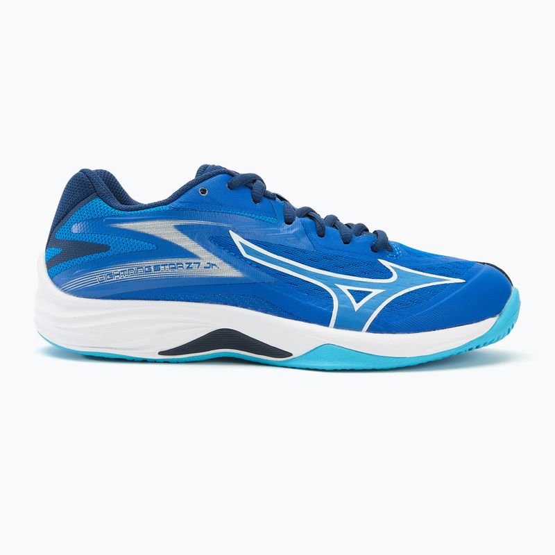 Încălțăminte de volei pentru copii Mizuno Lightning Star Z7 mugen blue/white/estate blue 2