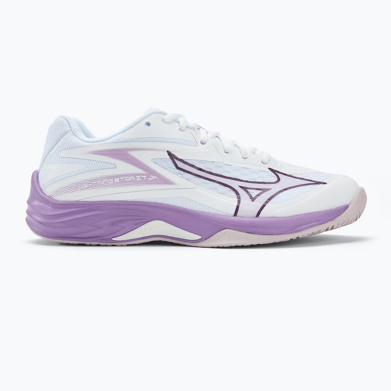 Încălțăminte de volei pentru copii Mizuno Lightning Star Z7 white/patrician purple/quince 2