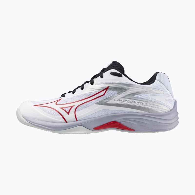 Încălțăminte de volei pentru copii Mizuno Lightning Star Z7 white/salsa/black 8