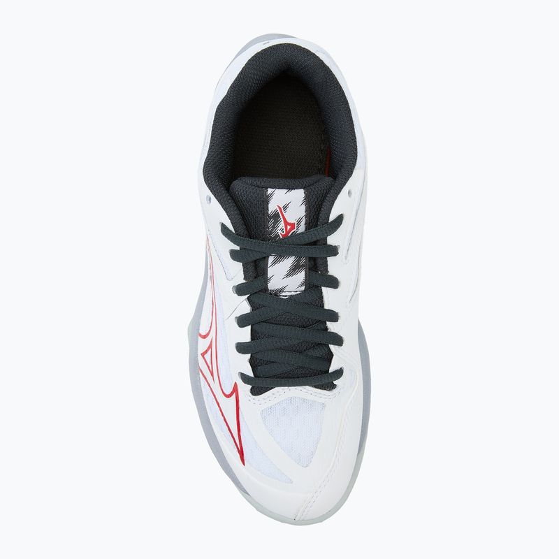 Încălțăminte de volei pentru copii Mizuno Lightning Star Z7 white/salsa/black 5