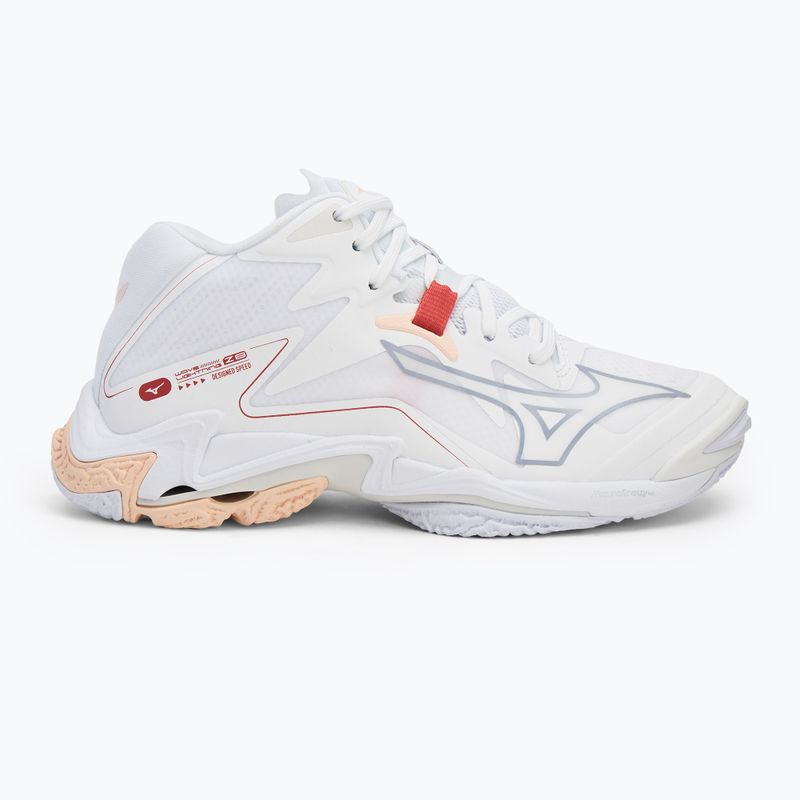 Încălțăminte de volei pentru femei Mizuno Wave Lightning Z8 Mid white/aleutian/cloud pink 2