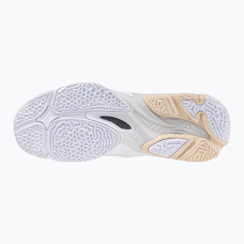 Încălțăminte de volei pentru femei Mizuno Wave Lightning Z8 Mid white/aleutian/cloud pink 9