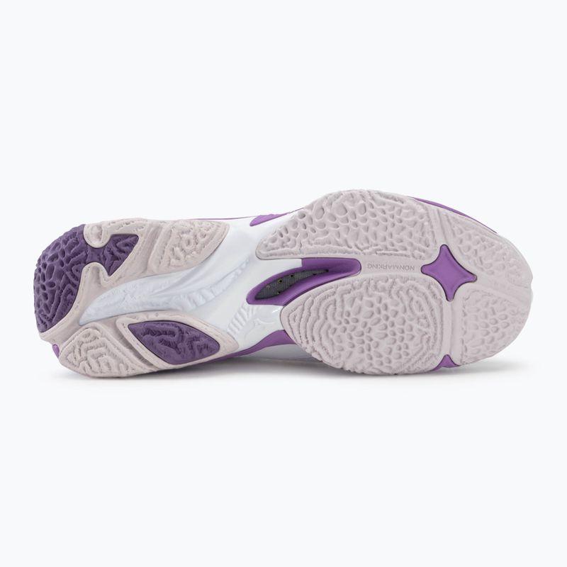 Încălțăminte de volei pentru femei Mizuno Wave Lightning Z8 white/patrician purple/quince 4