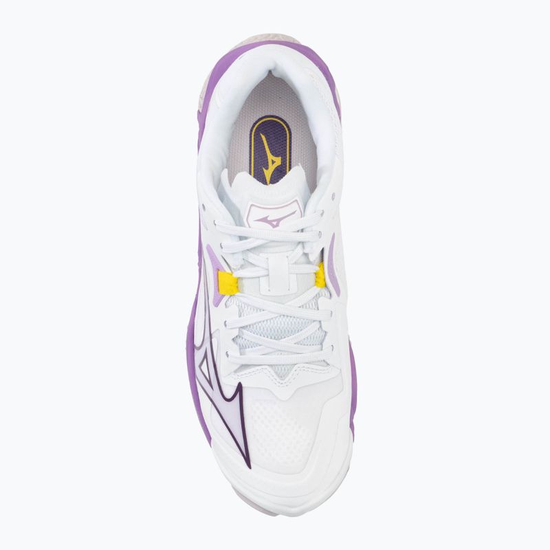 Încălțăminte de volei pentru femei Mizuno Wave Lightning Z8 white/patrician purple/quince 5