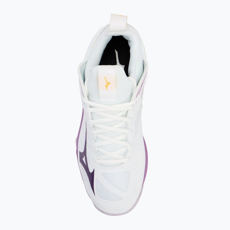 Încălțăminte de volei pentru femei Mizuno Wave Dimension white/patrician purple/quince 5