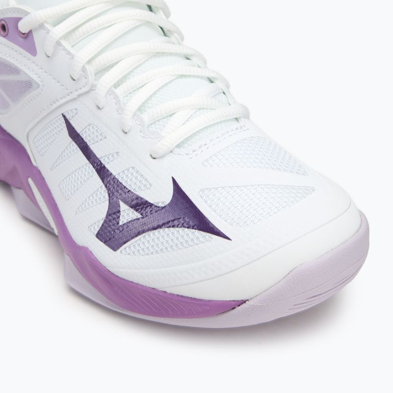 Încălțăminte de volei pentru femei Mizuno Wave Dimension white/patrician purple/quince 7