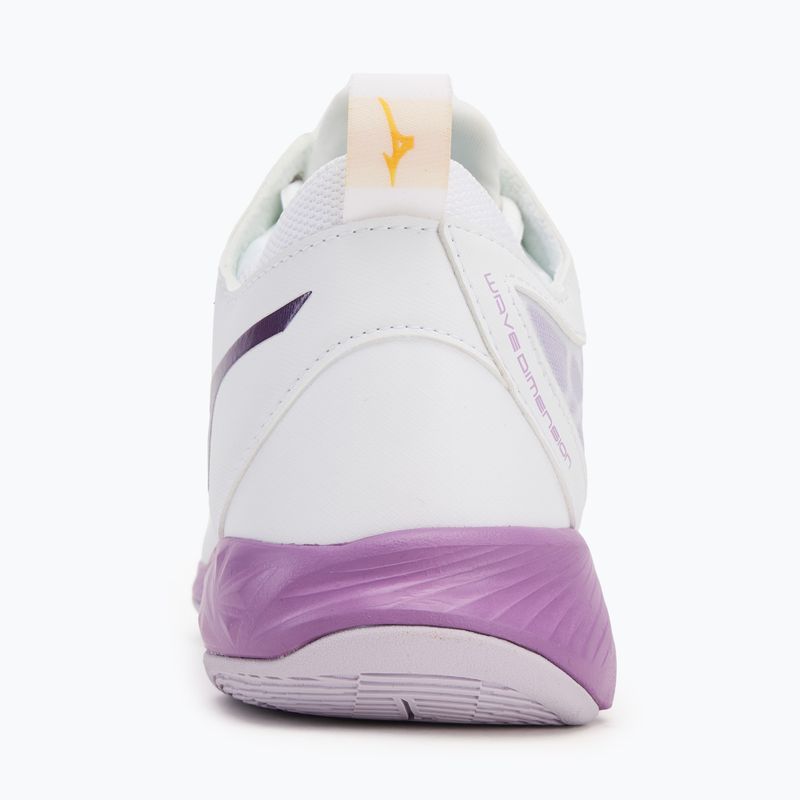 Încălțăminte de volei pentru femei Mizuno Wave Dimension Mid white/patrician purple/quince 6
