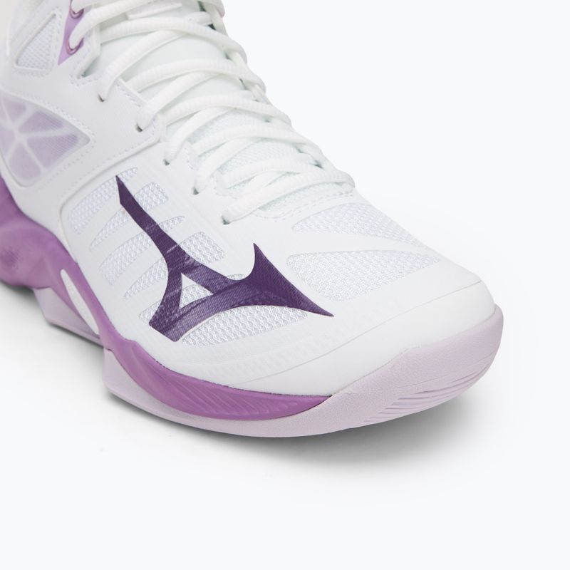 Încălțăminte de volei pentru femei Mizuno Wave Dimension Mid white/patrician purple/quince 7