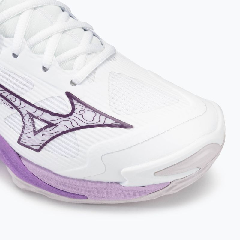 Încălțăminte de volei pentru femei Mizuno Wave Momentum 3 white/patrician purple/quince 7