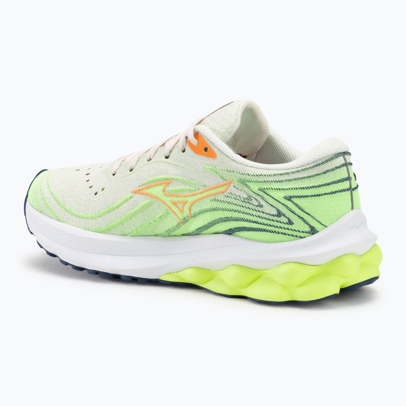 Încălțăminte de alergare pentru femei Mizuno Wave Skyrise 5 pristine/vibrant orange/mizuno neo lime 3