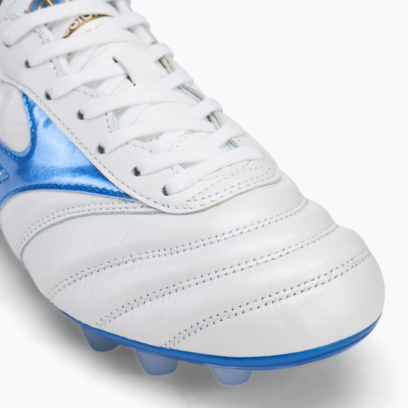 Încălțăminte de fotbal pentru bărbați Mizuno Morelia II Japan Md white/laser blue/gold 7