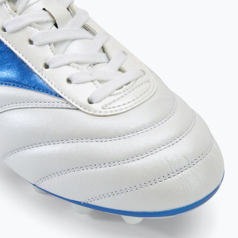 Încălțăminte de fotbal pentru bărbați Mizuno Morelia II Elite Md white/laser blue/gold 7