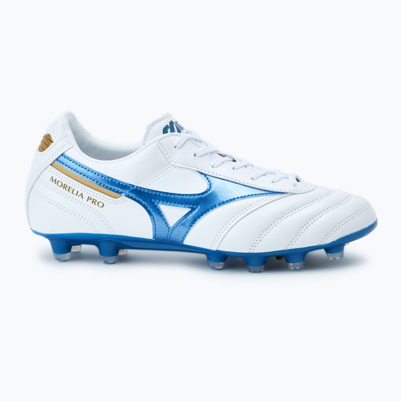 Încălțăminte de fotbal pentru bărbați  Mizuno Morelia II Pro MD white/laser blue/gold 2