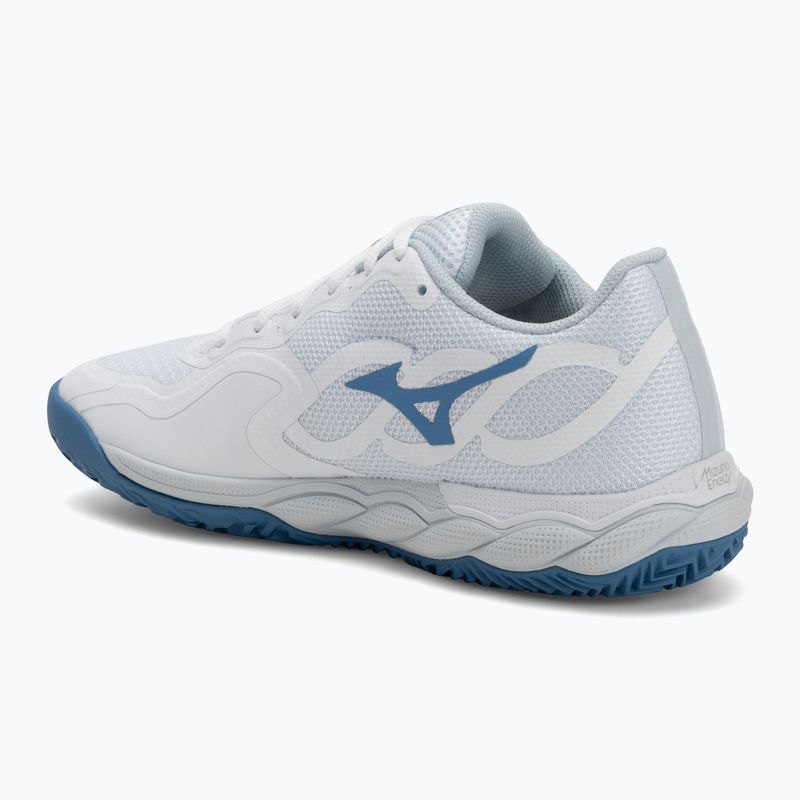 Încălțăminte de tenis pentru femei Mizuno Wave Enforce Court CC white/ parisian blue/ plein air 3