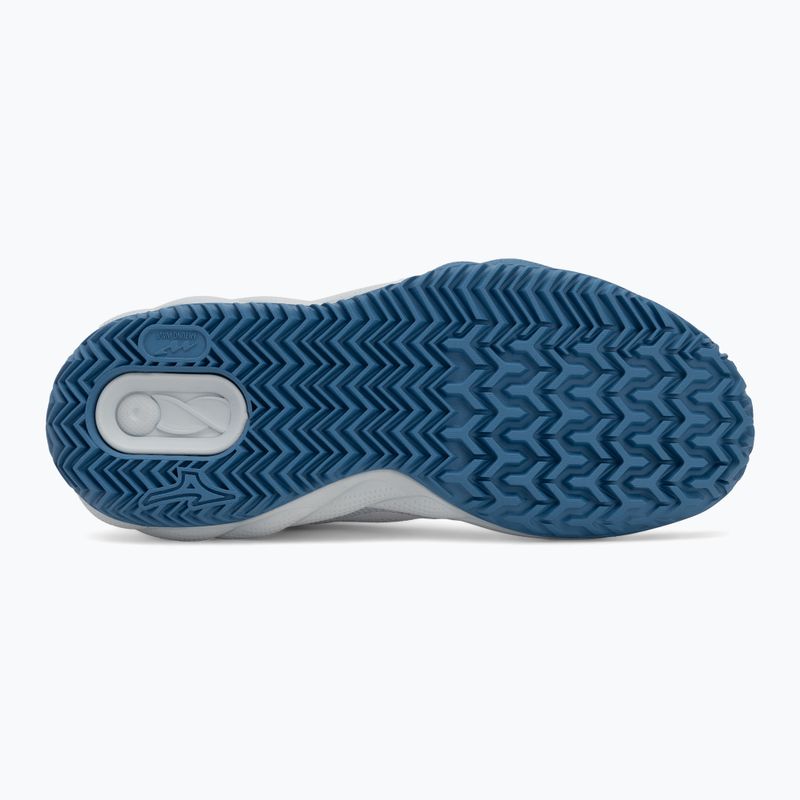 Încălțăminte de tenis pentru femei Mizuno Wave Enforce Court CC white/ parisian blue/ plein air 4