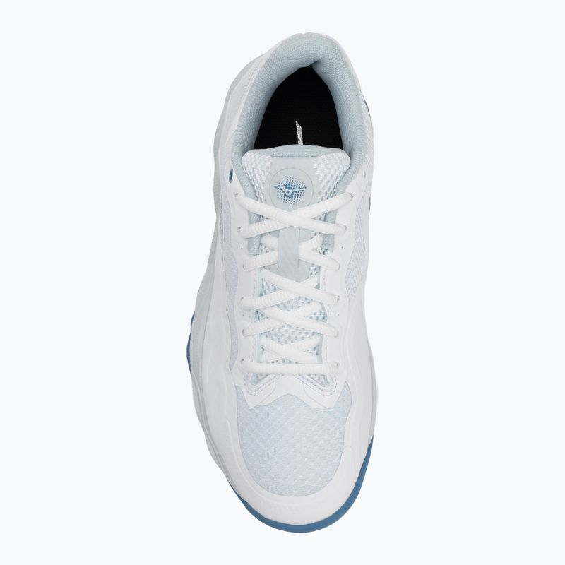 Încălțăminte de tenis pentru femei Mizuno Wave Enforce Court CC white/ parisian blue/ plein air 5
