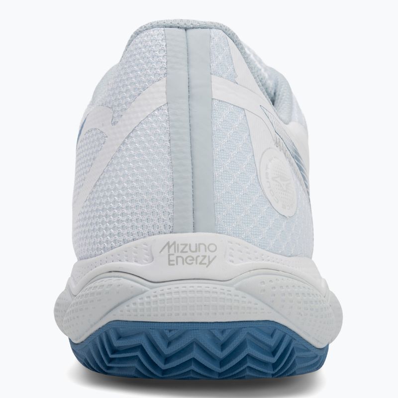 Încălțăminte de tenis pentru femei Mizuno Wave Enforce Court CC white/ parisian blue/ plein air 6