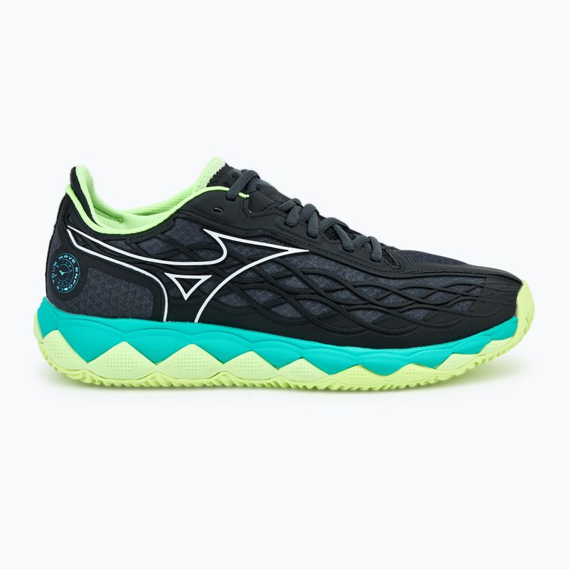 Încălțăminte de tenis pentru bărbați Mizuno Wave Enforce Tour CC black/white/mizuno neo lime 2