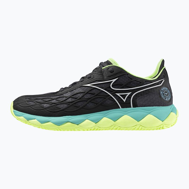 Încălțăminte de tenis pentru bărbați Mizuno Wave Enforce Tour CC black/white/mizuno neo lime