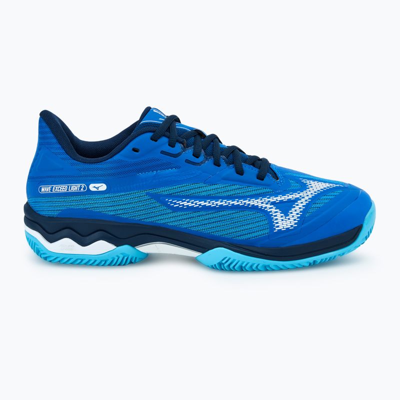 Încălțăminte de tenis pentru bărbați Mizuno Wave Exceed Light 2 CC mugen blue/white/river blue 2