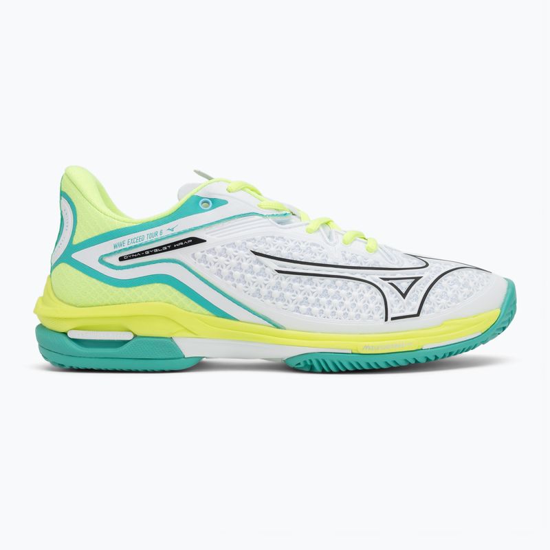 Încălțăminte de tenis pentru femei Mizuno Wave Exceed Tour 6 CC W white/black/mizuno neo lime 2