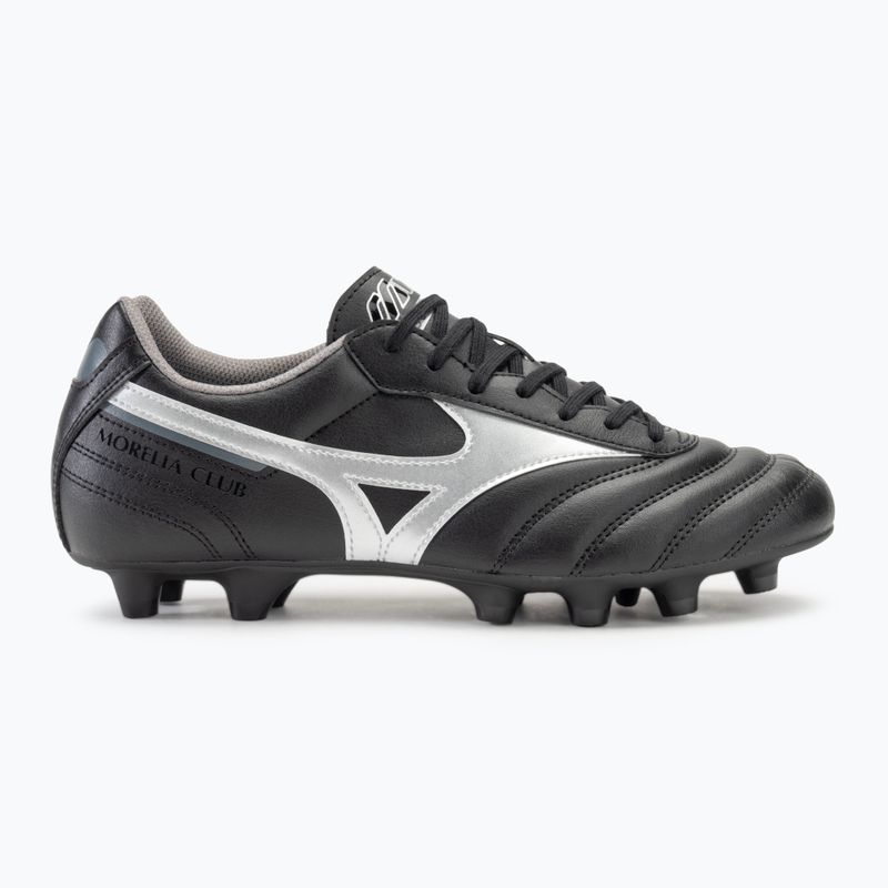 Încălțăminte de fotbal pentru bărbați  Mizuno Morelia II Club FG black/galaxy silver/dark shadow 2