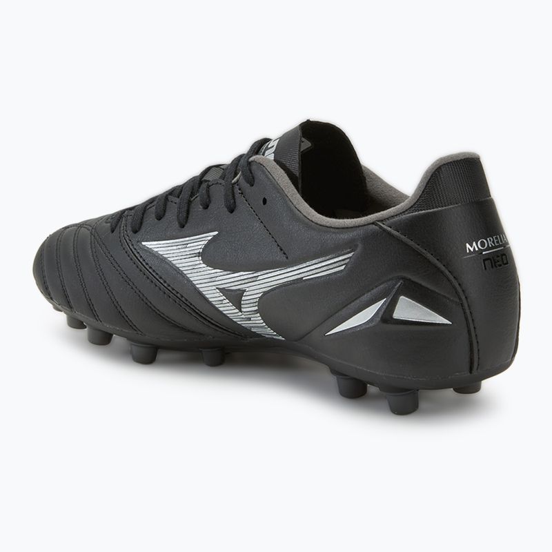 Încălțăminte de fotbal pentru bărbați  Mizuno Morelia Neo IV Pro AG black/galaxy silver 3