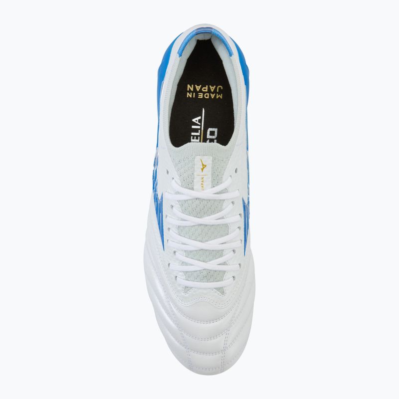 Încălțăminte de fotbal pentru bărbați Mizuno Morelia Neo IV β Japan FG laser blue/white 5