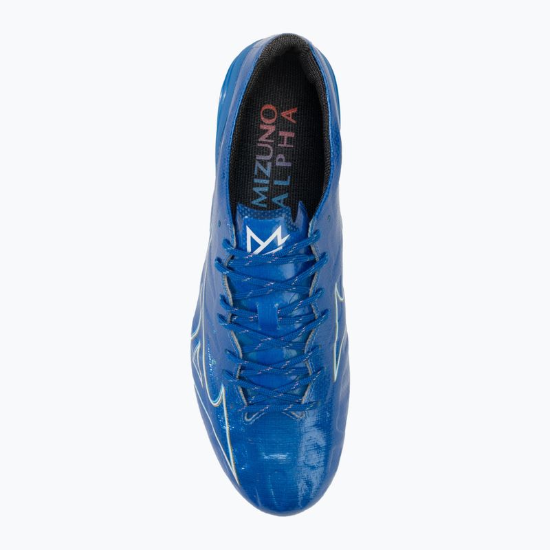 Încălțăminte de fotbal pentru bărbați Mizuno α Elite FG white/laser blue/gold 5