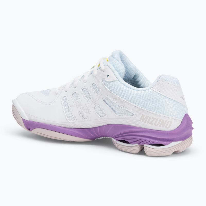 Încălțăminte de volei pentru femei Mizuno Wave Voltage 2 white/patrician purple/quince 3