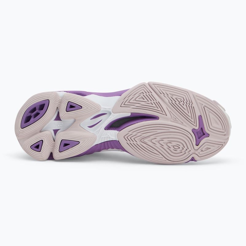 Încălțăminte de volei pentru femei Mizuno Wave Voltage 2 white/patrician purple/quince 4