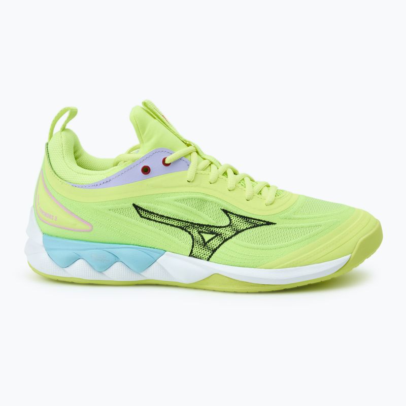 Încălțăminte de volei pentru bărbați Mizuno Wave Luminous 3 neo lime/black/splish splash 2