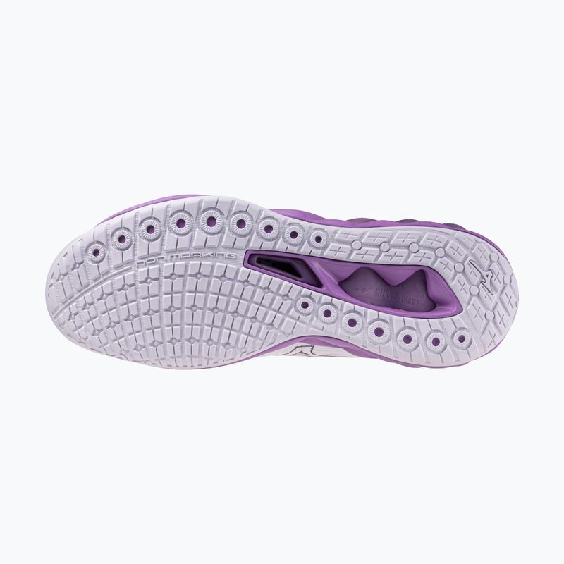 Încălțăminte de volei pentru femei Mizuno Wave Luminous 3 white/patrician purple/quince 9