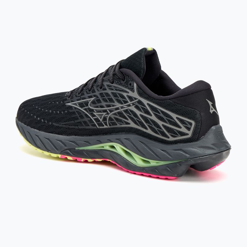 Încălțăminte de alergare pentru bărbați Mizuno Wave Inspire 20 black/silver/sunny lime 3